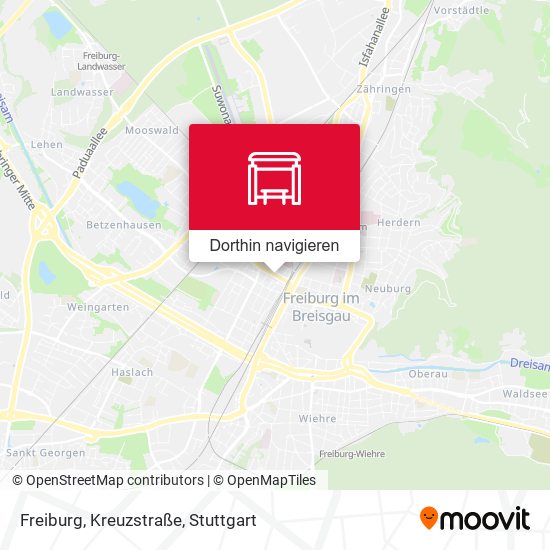 Freiburg, Kreuzstraße Karte