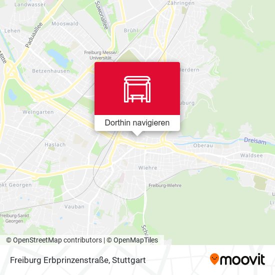Freiburg Erbprinzenstraße Karte