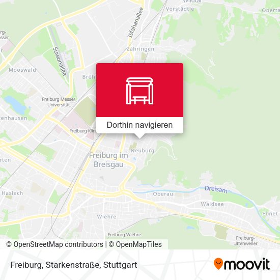 Freiburg, Starkenstraße Karte