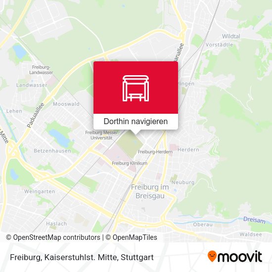 Freiburg, Kaiserstuhlst. Mitte Karte