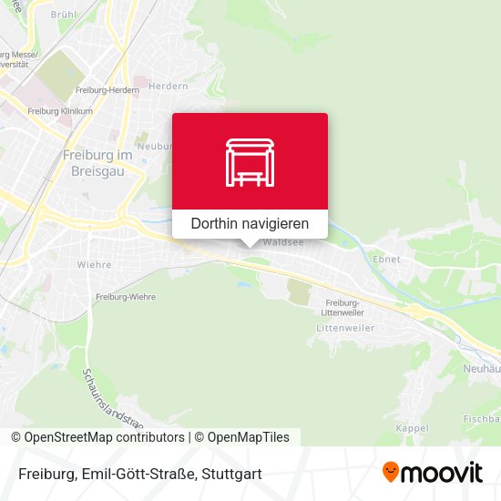 Freiburg, Emil-Gött-Straße Karte