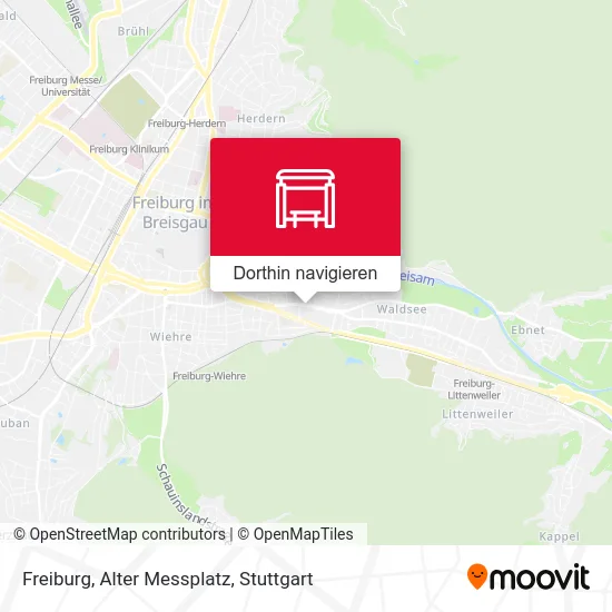 Freiburg, Alter Messplatz Karte