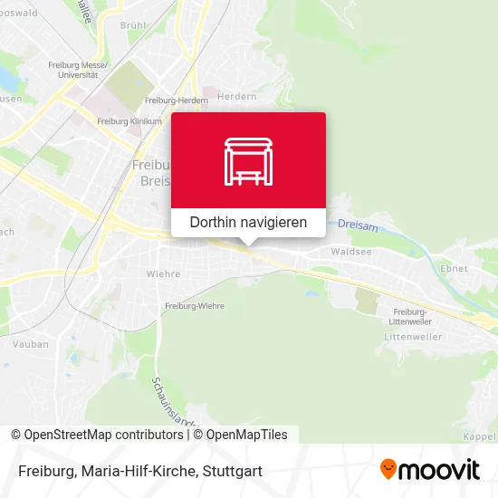 Freiburg, Maria-Hilf-Kirche Karte