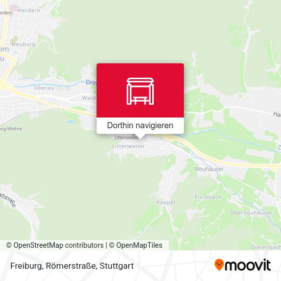 Freiburg, Römerstraße Karte