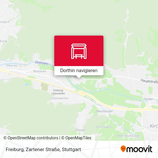 Freiburg, Zartener Straße Karte