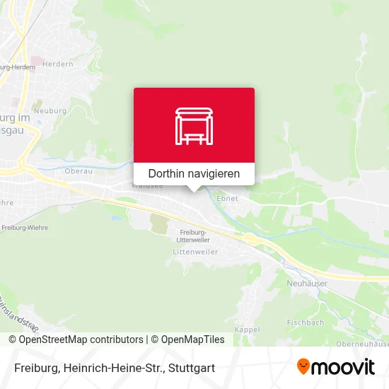 Freiburg, Heinrich-Heine-Str. Karte