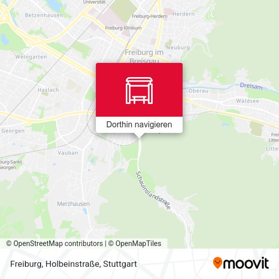 Freiburg, Holbeinstraße Karte