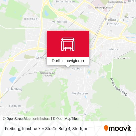 Freiburg, Innsbrucker Straße Bstg 4 Karte