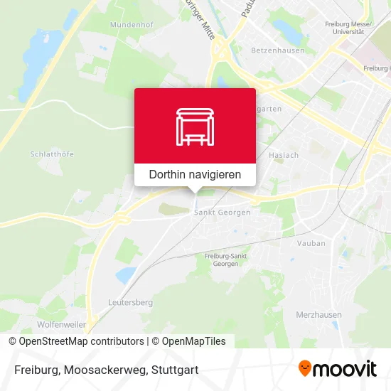 Freiburg, Moosackerweg Karte