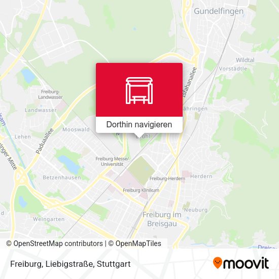 Freiburg, Liebigstraße Karte