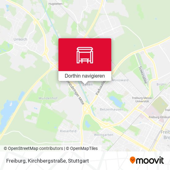 Freiburg, Kirchbergstraße Karte