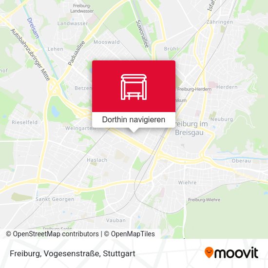 Freiburg, Vogesenstraße Karte