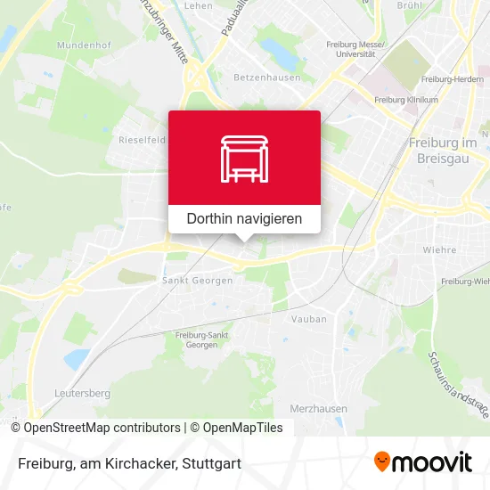 Freiburg, am Kirchacker Karte