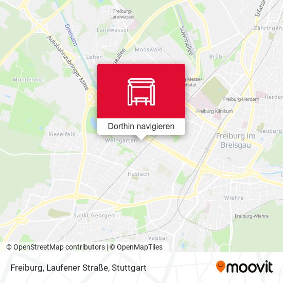 Freiburg, Laufener Straße Karte