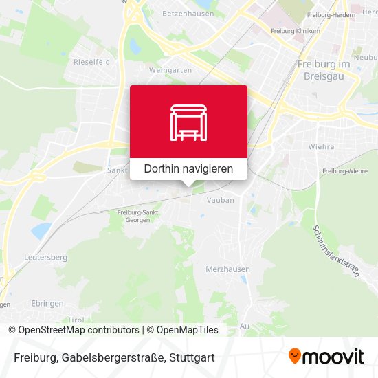 Freiburg, Gabelsbergerstraße Karte