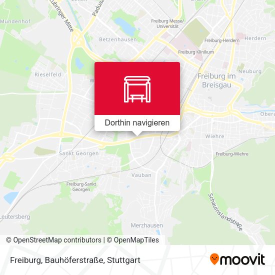 Freiburg, Bauhöferstraße Karte