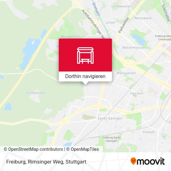 Freiburg, Rimsinger Weg Karte