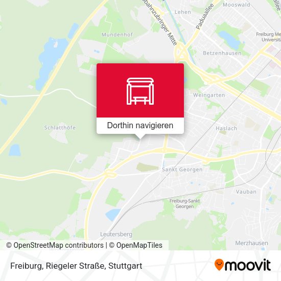 Freiburg, Riegeler Straße Karte