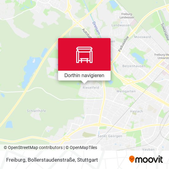 Freiburg, Bollerstaudenstraße Karte