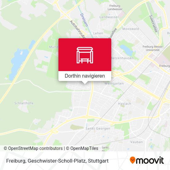 Freiburg, Geschwister-Scholl-Platz Karte