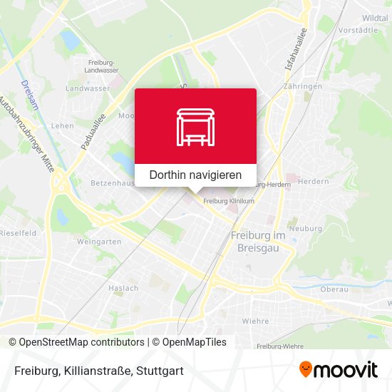 Freiburg, Killianstraße Karte