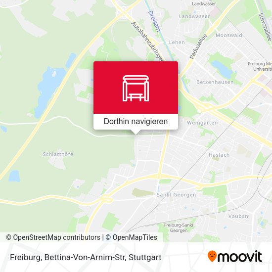 Freiburg, Bettina-Von-Arnim-Str Karte