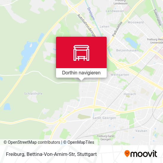 Freiburg, Bettina-Von-Arnim-Str Karte