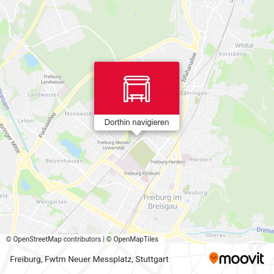 Freiburg, Fwtm Neuer Messplatz Karte
