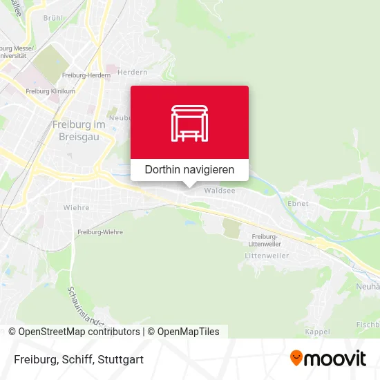 Freiburg, Schiff Karte