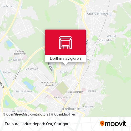 Freiburg, Industriepark Ost Karte