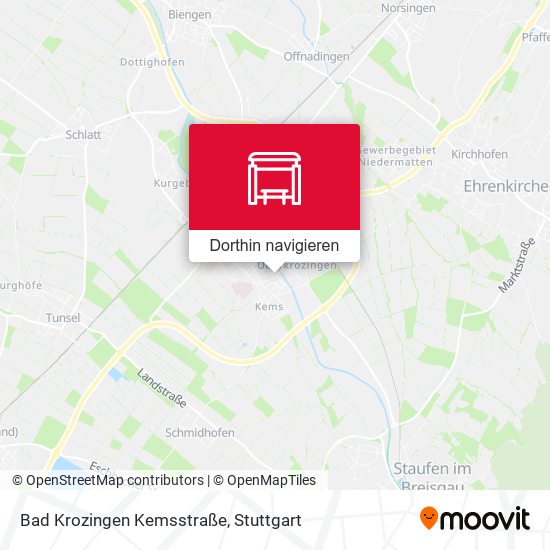 Bad Krozingen Kemsstraße Karte