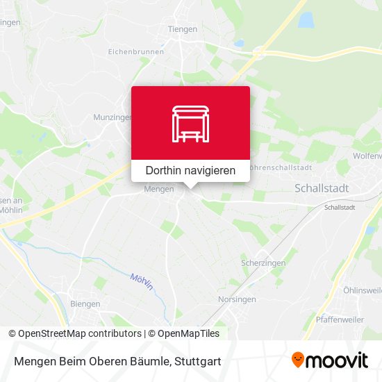 Mengen Beim Oberen Bäumle Karte