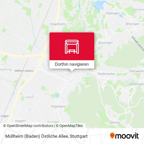 Müllheim (Baden) Östliche Allee Karte