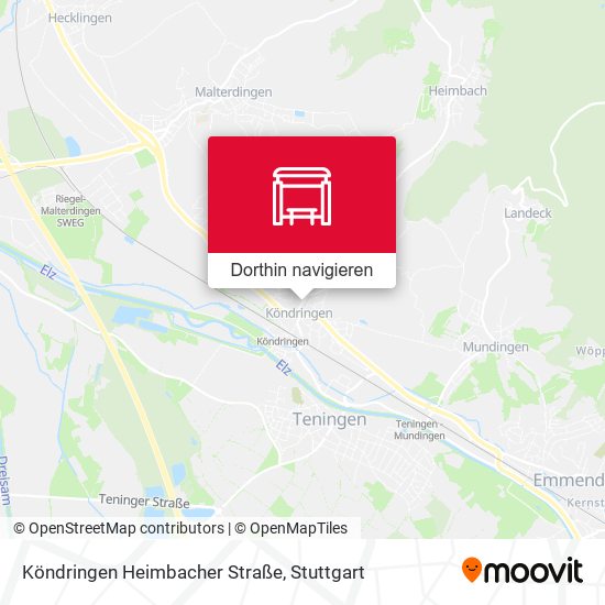 Köndringen Heimbacher Straße Karte