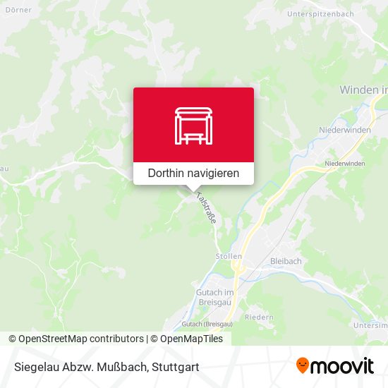 Siegelau Abzw. Mußbach Karte
