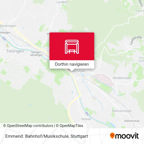 Emmend. Bahnhof/Musikschule Karte