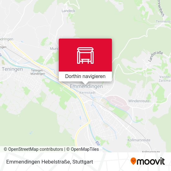 Emmendingen Hebelstraße Karte