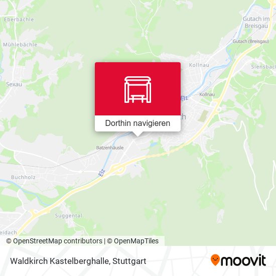 Waldkirch Kastelberghalle Karte