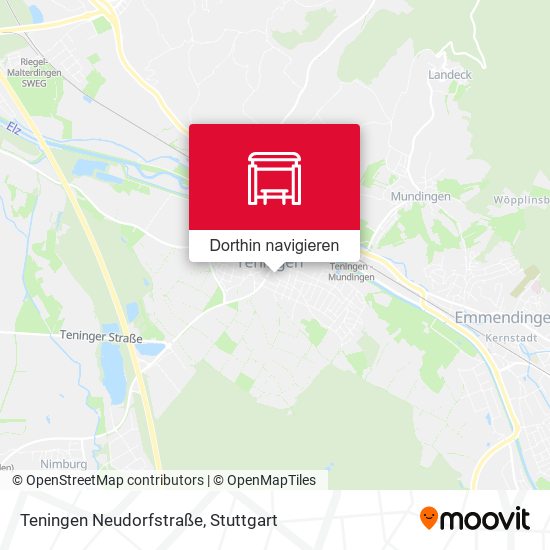 Teningen Neudorfstraße Karte