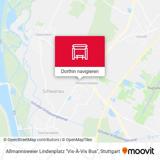 Allmannsweier Lindenplatz "Vis-À-Vis Bus" Karte