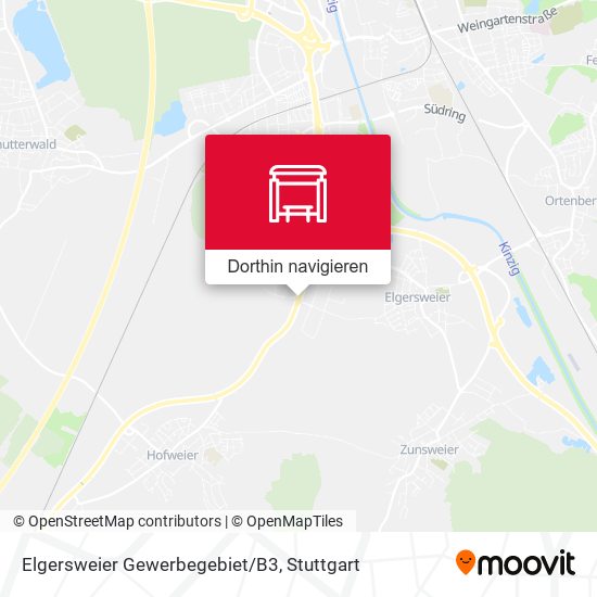 Elgersweier Gewerbegebiet/B3 Karte
