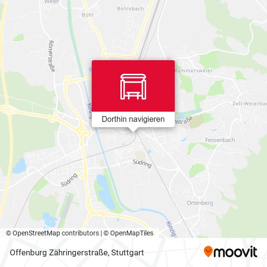 Offenburg Zähringerstraße Karte