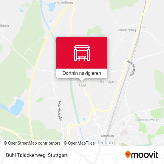 Bühl Talackerweg Karte