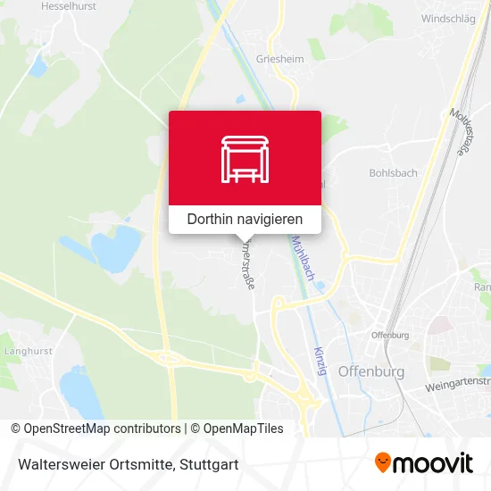 Waltersweier Ortsmitte Karte