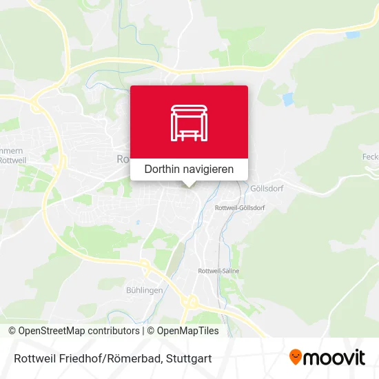 Rottweil Friedhof/Römerbad Karte