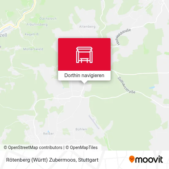 Rötenberg (Württ) Zubermoos Karte