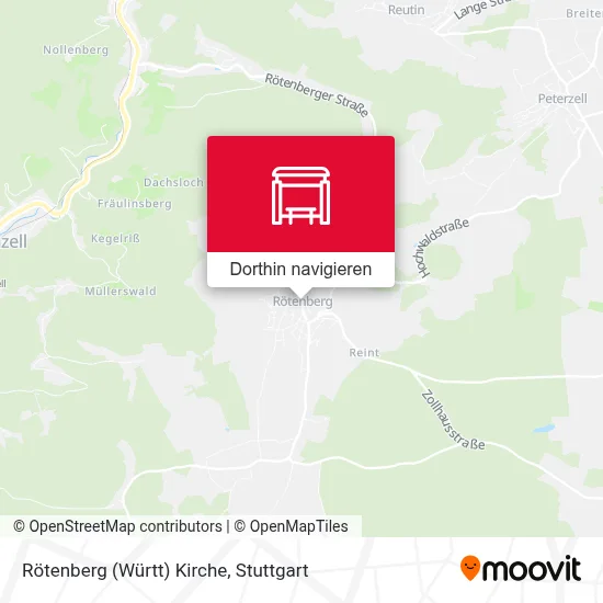 Rötenberg (Württ) Kirche Karte