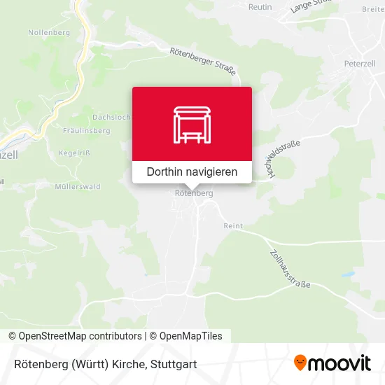 Rötenberg (Württ) Kirche Karte