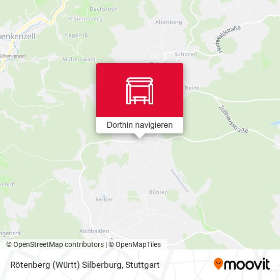 Rötenberg (Württ) Silberburg Karte