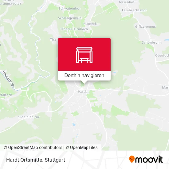 Hardt Ortsmitte Karte